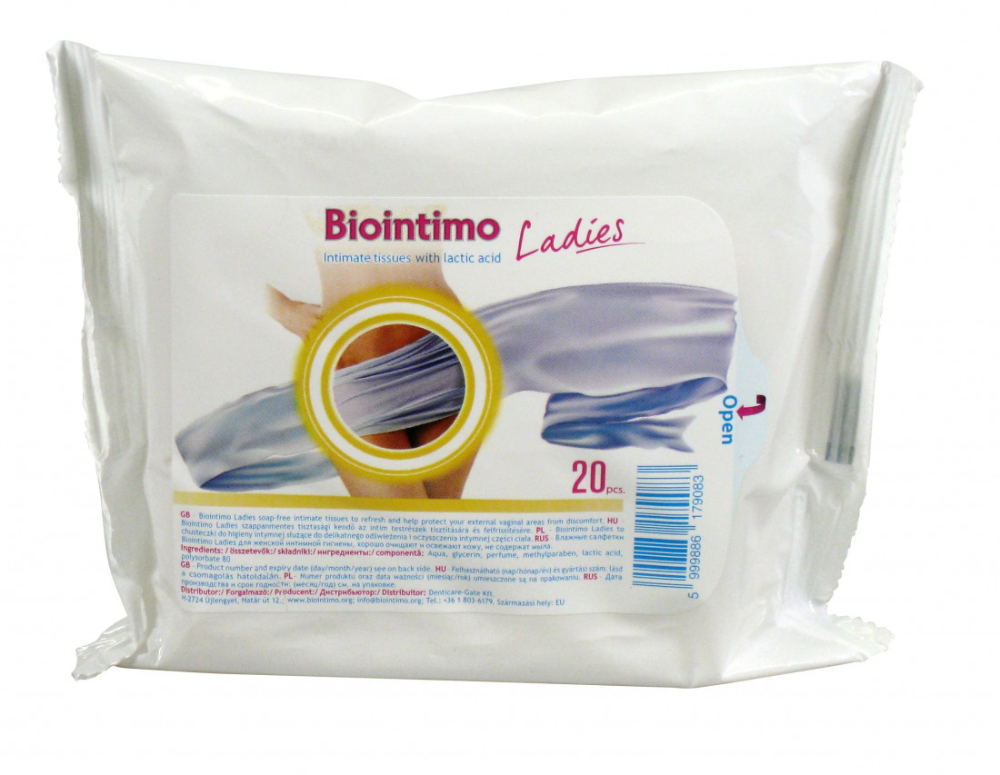 Image pro obrázek produktu BIOINTIMO intímne vlhčené obrúsky vyťahovacie 20ks