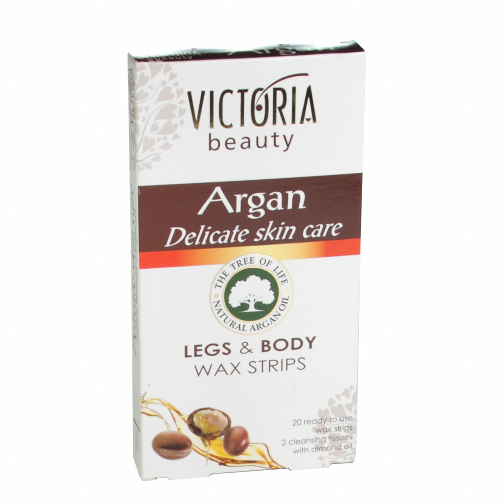 Image pro obrázek produktu Victoria beauty-Depilačné pásiky s argánovým olejom na telo a nohy 20ks