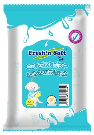 Image pro obrázek produktu Freshn soft vlhky toaletny pap. detsky VEGAN 60ks