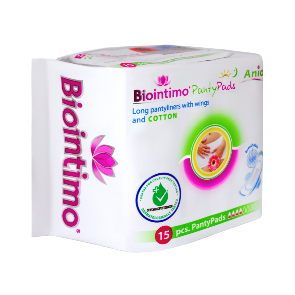 Image pro obrázek produktu BIOINTIMO aniónové vložky intimky s krídelkami 15ks