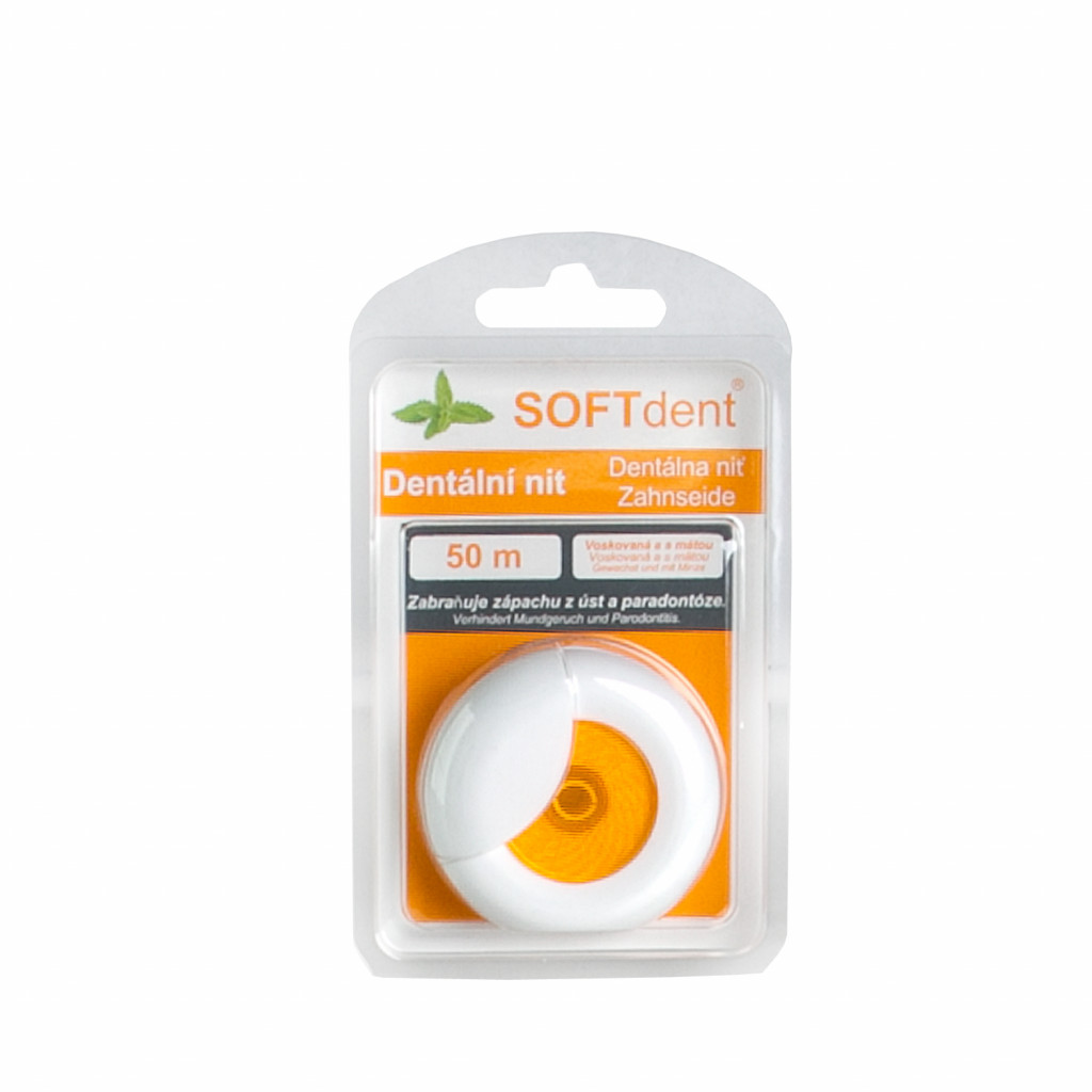 Image pro obrázek produktu SOFT DENT dentálna voskovaná niť s MÄTOU 50m