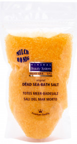 MLIEKO a MED prírodná morská soľ do kúpeľa vrecko 500g