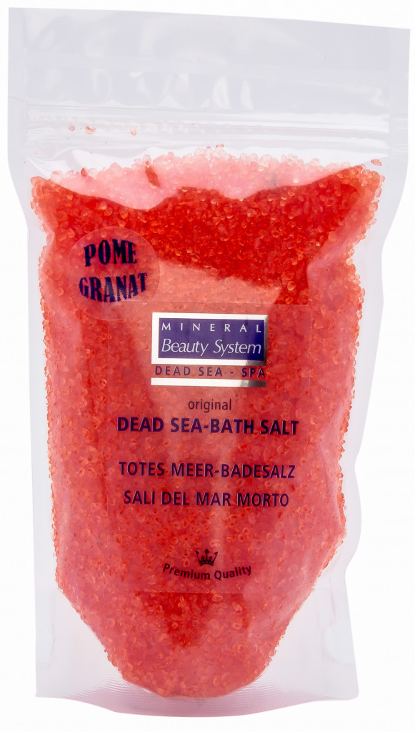 Image pro obrázek produktu Mineral Beauty GRANATOVÉ JABLKO prírodná morská soľ do kúpeľa vrecko 500g