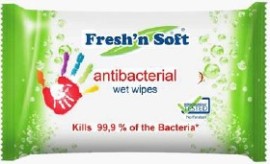 Freshn soft vl. utierky na ruky antibakterialne 60ks